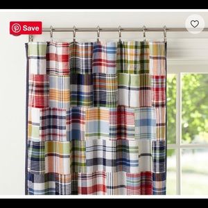 PB Kids Madras Plaid Blackout Window Panels